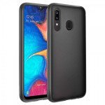 Wholesale Samsung Galaxy A10S Slim Matte Hybrid Bumper Case (Black)